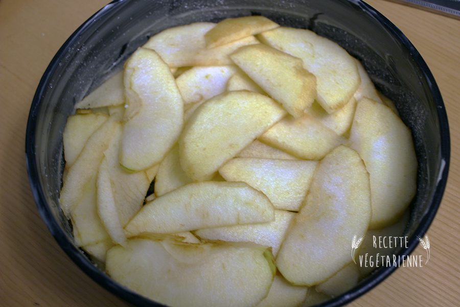 Préparartion du gâteau aux pommes